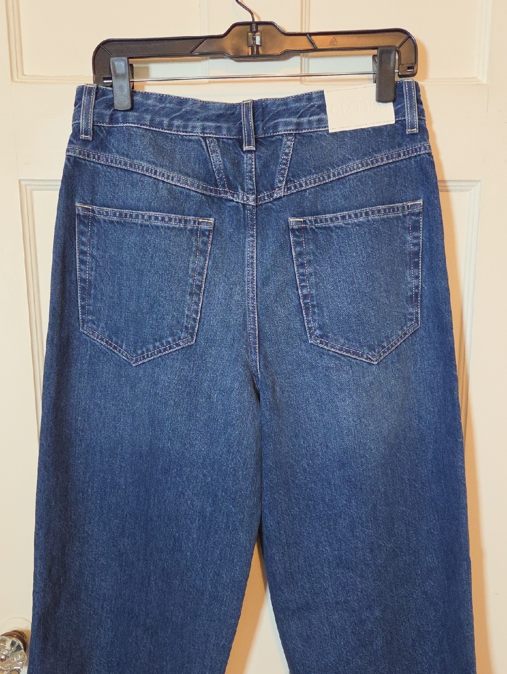 Closed Women's Wellington Cropped Pleated  Ridged Jeans In Dark Denim Sz 29 - Picture 13 of 16